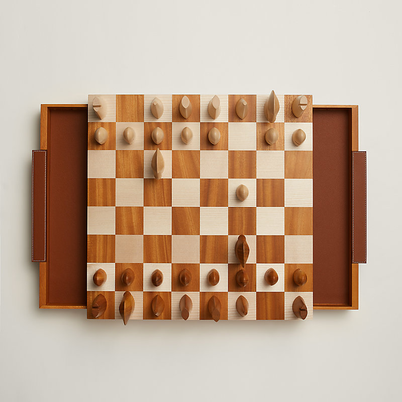 Samarcande II chess set - Blue | Hermès Canada
